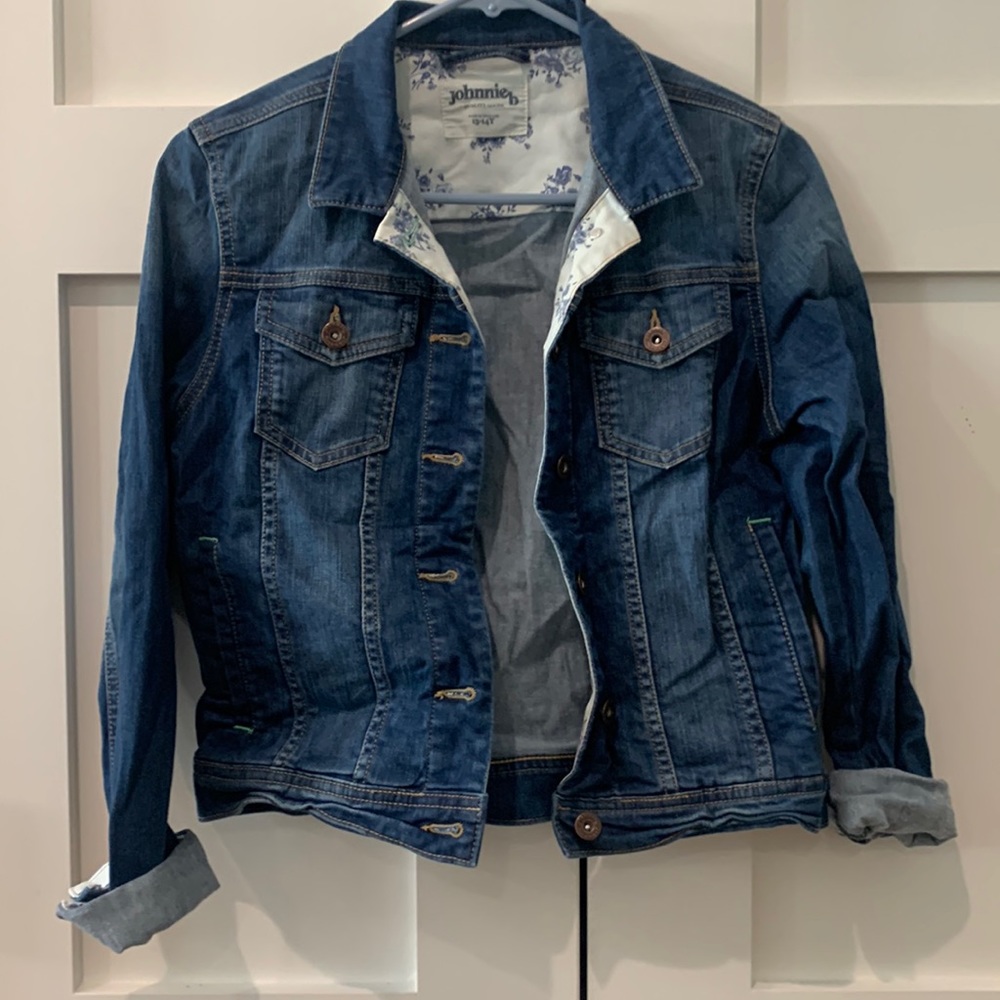 Johnny b Girl Blue Jean Jacket size 13-14